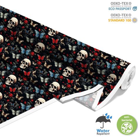 TESSUTI DECORATIVI PER ESTERNI OXFORD - Motivo Teschio I DX4656 (1/5)