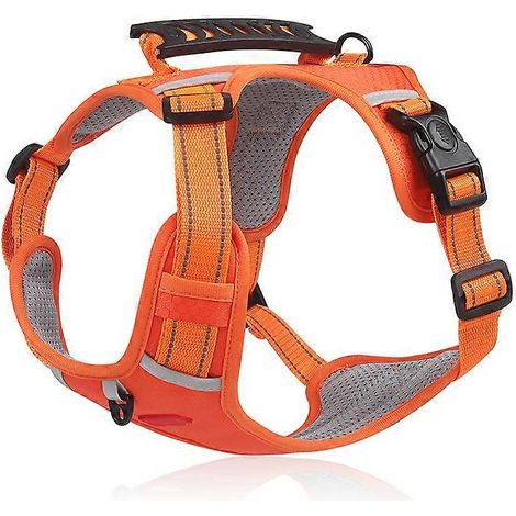 Verstellbares, reflektierendes und atmungsaktives Hundegeschirr, sichere Führweste mit Leine für Outdoor-Aktivitäten (1/5)