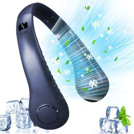 Ventilateur portable sans lame 3000mAh – Affichage numérique – 5 vitesses réglables – Silencieux 36dB – Rechargeable USB-C (1/4)