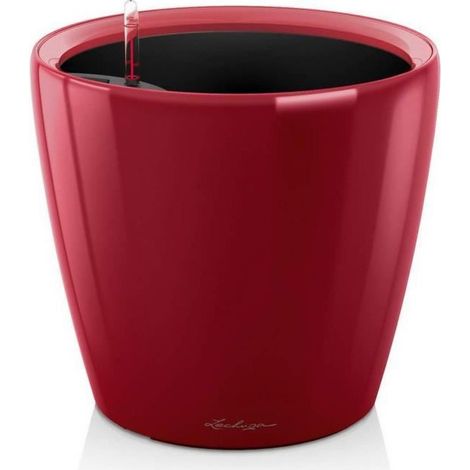 LECHUZA Classico Premium LS 50 - kit complet, rouge scarlet brillant Ø 50 X 47