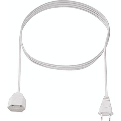 Bachmann 233.286 Alimentazione Prolunga 2.5 A Bianco 5.00 m H03VVH2-F 2X 0,75 mm² (1/2)