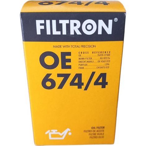 Filtro olio motore marca filtron codice filtro oe 674/4