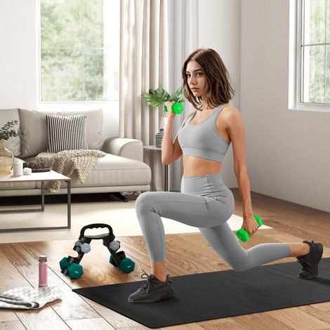 Ensemble d'haltères avec support de rangement : 2x1 kg, 2x3 kg, 2x5 kg – haltères fitness pour musculation, home gym et entraînement complet (1/4)