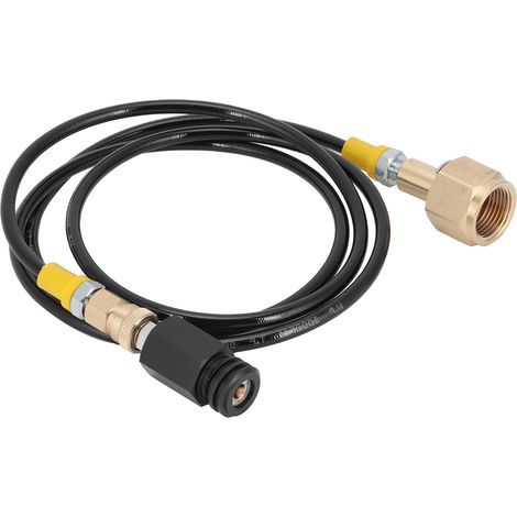 Universeller externer Adapter für G5/8-14 CO2-Schlauch, 1,5 m, schwarz, zum Nachfüllen von Sodagasflaschen (1/5)