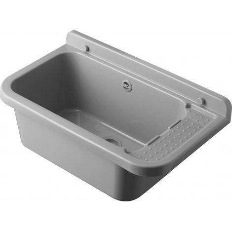 Caniveau mural extérieur 60 x 34 cm avec trop-plein – Gris – Jardin et garage – Kit de montage et de drainage – Negrari (1/5)