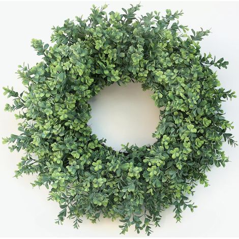 Guirlande En Bois De Buis - 66 Cm - Feuillage Artificiel En Plastique Pe - Usage Intérieur Et Extérieur - 1 Pièce (1/5)