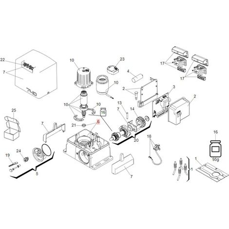 Groupe carrosserie FAAC 63000508 pour moteur DELTA 740 741 avec bague de remplacement