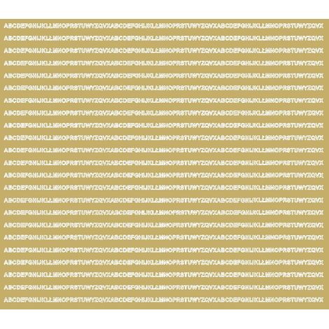 Letras autoadhesivas de 3 mm, color dorado brillante. (1/2)