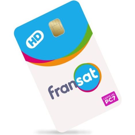 Récepteur TNT Fransat HD PC7 – Accès chaînes HD EUTELSAT 5W – Compatible avec connectique HDMI – Couleur bleu, blanc
