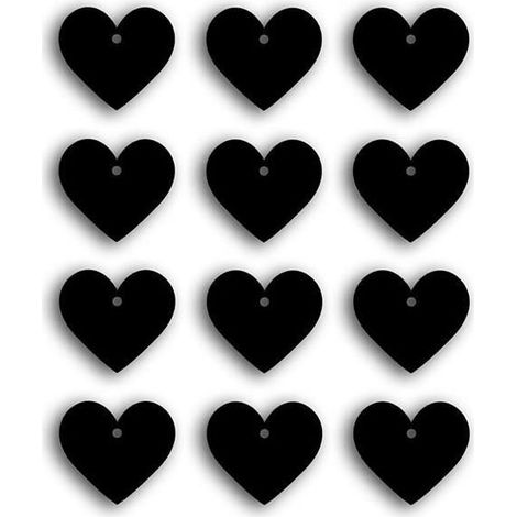 Etiquettes stickers ardoises - petits cœurs