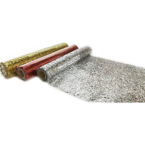 Nastro runner centro tavola per decorazioni albero di natale fiocco puntale addobbi natalizi nastrino oro rosso argento bianco - colorigenerali: ARGENTO (1/4)