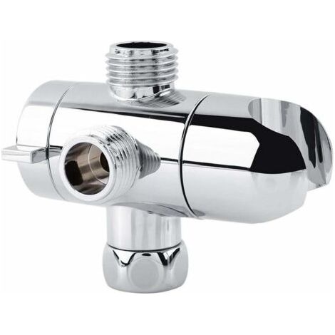 QORVA-3 voies Inverseur Bras de douche pour douchette Combo Pomme de douche monté Vanne Fix Support de salle de bain