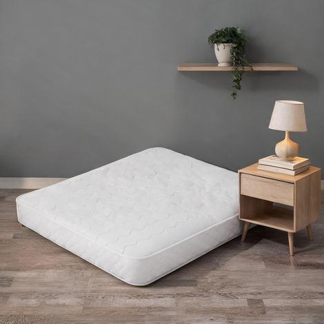 Matelas coloris blanc en textile 200 x 140 x 23 cm (1/5)