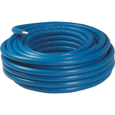 Comap – Tube multicouche isolé bleu – Diamètre 20 mm – Longueur 50 m – Protection contre le gel – Raccordement par sertissage ou compression