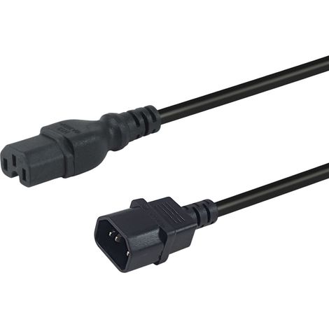 Equip 112171 cable de transmission Black 3 m C14 coupler C15 coupler