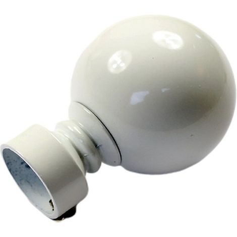 BOULE - Embout tringle à rideau ø20 laque Coloris - Blanc