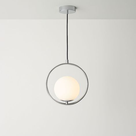 Lámpara Colgante Bola Cristal "KATE" - E27 - Cromo