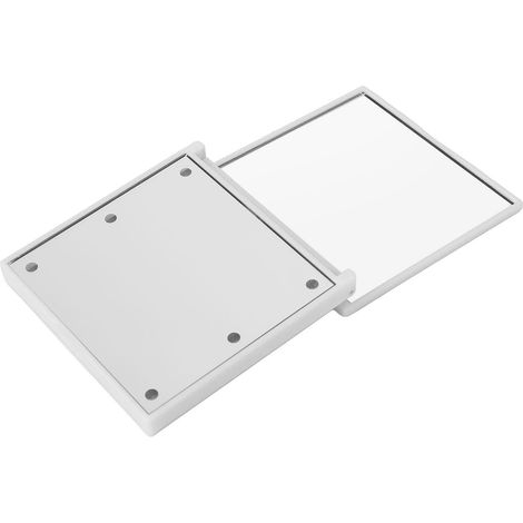 Miroir de maquillage de voyage lumineux double face grossissant x2, lumière blanche LED, miroir poche sac à main blanc (1/5)
