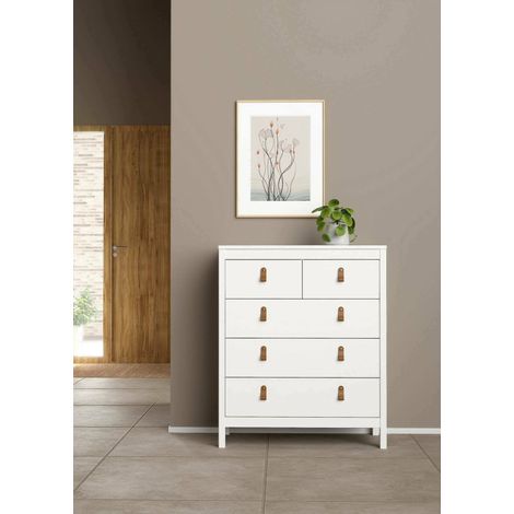Dmora - Cajonera Margo, Cómoda multiusos, Cómoda de dormitorio, Gabinete con cajones, 82x48 h99 cm, Blanco (1/5)