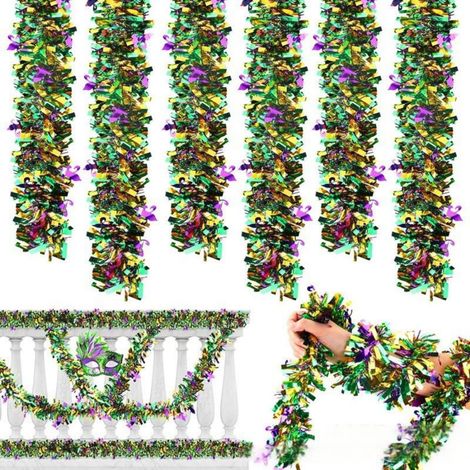 Guirlande Métallique - 2 M - Vert Or Violet - Pour Décoration de Fête - Fil Métallique Souple - Guirlande Festive (1/5)