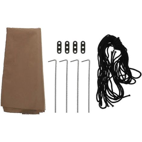 Tapis de pique-nique imperméable, portable, pliable, marron clair, 180 x 145 cm, 1 pièce (1/5)