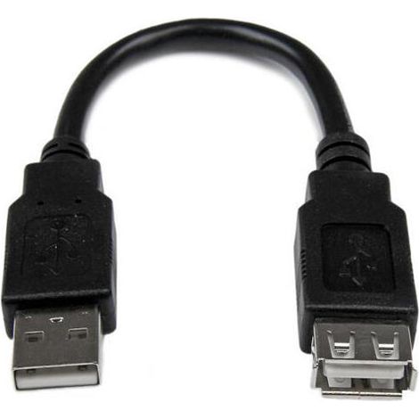 StarTech.com Cable de 0,15m de Extensión Alargador USB 2.0 - Macho a Hembra USB A - Extensor (1/4)
