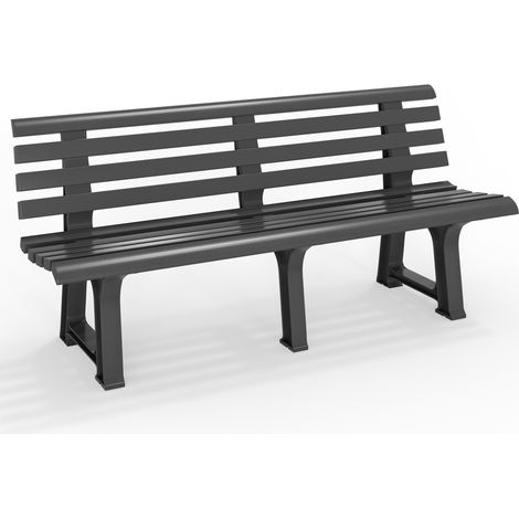 Banc de jardin banc de parc Orchidea Meubles de jardin banc de 3 places Anthracite
