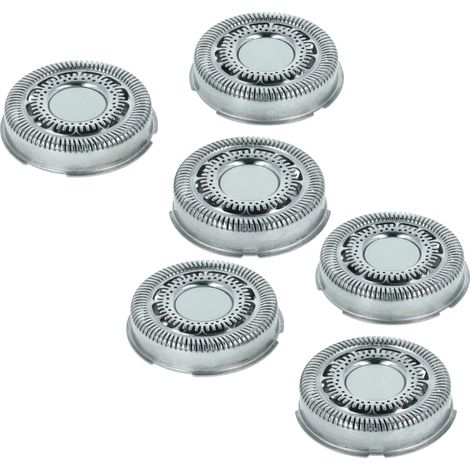 vhbw 6x cabezales de repuesto compatible con Philips S7570, S7710, S7720, S7730, S7780, S7xxx máquina de afeitar, Plata