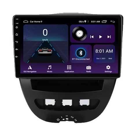 Lettore multimediale, touchscreen, display ad alta risoluzione, compatibile con Peugeot 107, Citroën C1, Toyota Aygo 2005-2014, R3 - NO GIFT (1/2)
