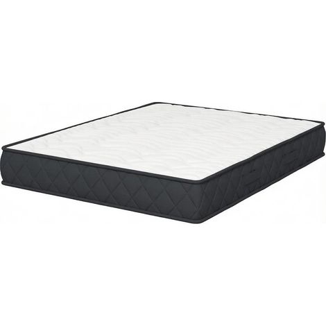 CHICFURN Colchón 160x200 cm 2 plazas espuma viscoelástica blanco y gris 20 cm (1/5)