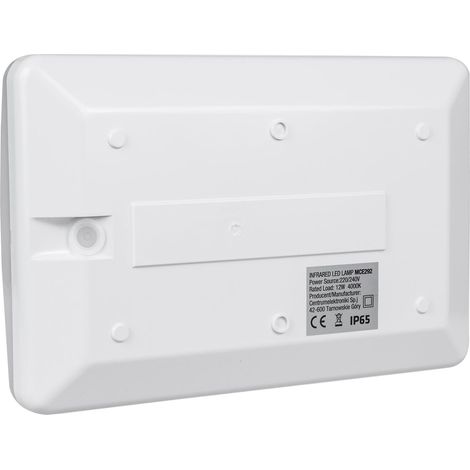 Maclean MCE292-Lámpara led para Exteriores (950 lúmenes, 12 W, 4000 K, IP65, Resistente a los Rayos UVA), Blanco (1/4)