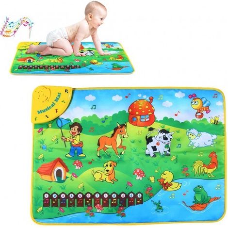 121775 Tapis musical jeu interactif BABY FARM avec mélodies et sons 75 x 50 cm