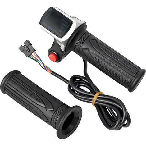 HONORNIC - Poignée d'accélérateur universelle pour vélos électriques, compatible avec les scooters à poignée d'accélérateur rotative 36V