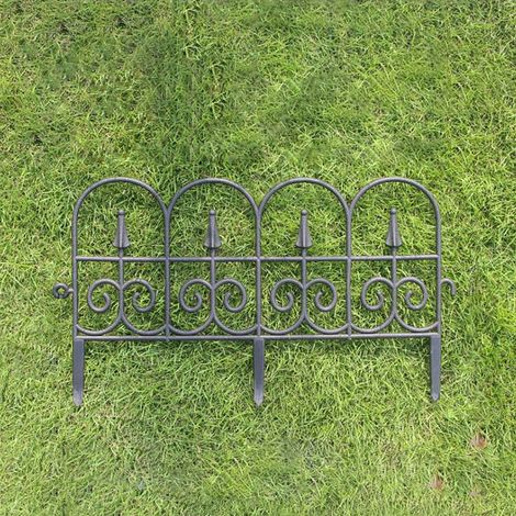 Valla antiséptica de PVC para jardín y balcón  Blanca o negra  1 unidad (1/5)