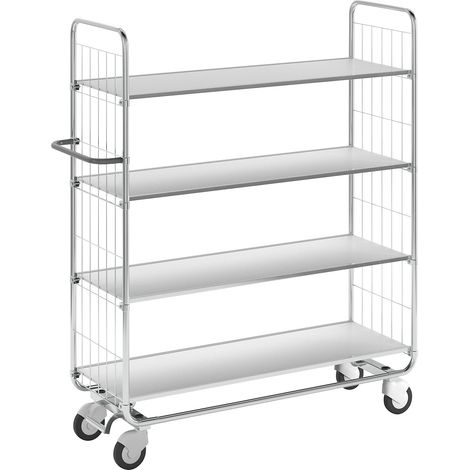 Kongamek, Chariot à tablettes galvanisé, 4 plateaux, L x l x h (1/5)