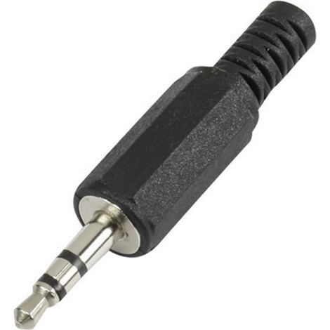 TRU COMPONENTS 595194 Klinken-Steckverbinder 3.5 mm Stecker, gerade Polzahl: 3 Stereo Schwarz 1 St.