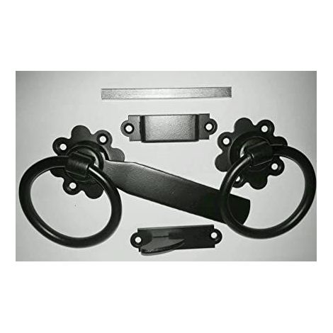 Vintage Style 6" Black Garden Gate Latch - 6" Ring Latch (1/2)