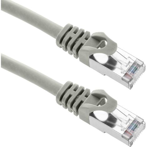 BeMatik - Cable de red ethernet Cat. 6a STP de 1 m de color gris