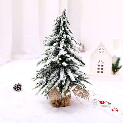 Simulation d'arbre de noël en pin artificiel, Mini décoration pour salon chambre à coucher 35x20cm (1/5)