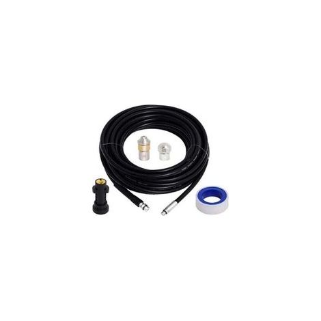 Tuyau Déboucheur Canalisation 15m,Furet karcher Compatible avec Karcher K2, K3, K4, K5, K6, K7, Nettoyeur Haute Pression 180Bar 60°C pour colmatage et (1/5)