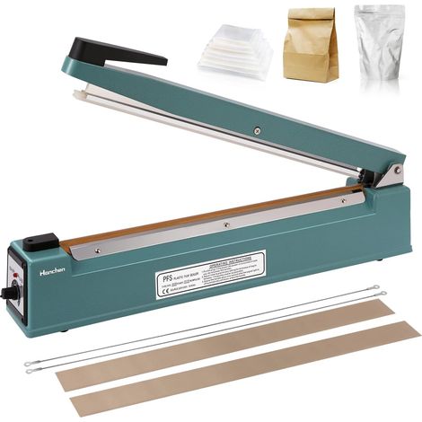 Machine de Scellage Thermique 300mm/11.8inch Machine de Cachetage Scelleur de Sac Impulse pour Film Composite/Film Stratifié/Emballage en Papier kraft/Sac en Mylar 220V (1/5)