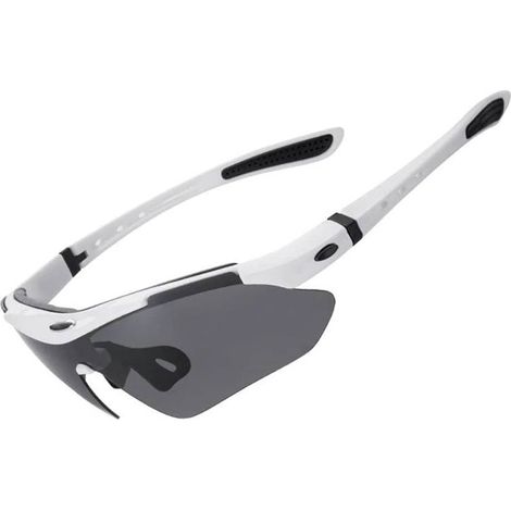 Lunettes de cyclisme photochromiques avec filtre UV 400, blanches (1/5)