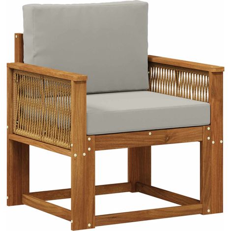 Maison Exclusive - Outdoor Mittelsofa Massivholz Akazie Natur