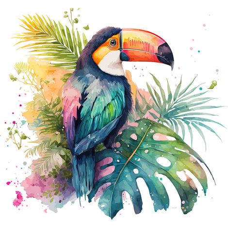 Papier peint panoramique Enfants - Toucan - 260 cm x 167 cm (1/2)