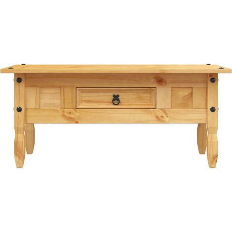 Table basse de salon, Table Café, Pin mexicain Gamme Corona 100 x 60 x 45 cm OIB6019E (1/5)