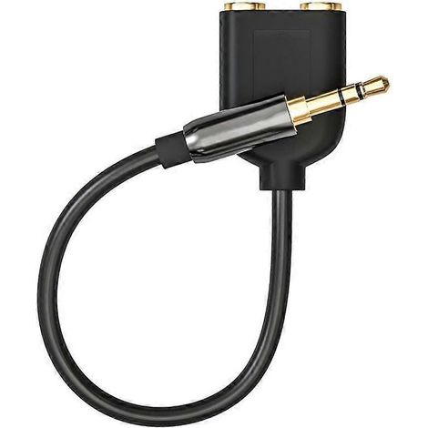 Câble adaptateur pour casque audio, prise jack 3,5 mm mâle vers 2 prises femelles, répartiteur audio (1/4)