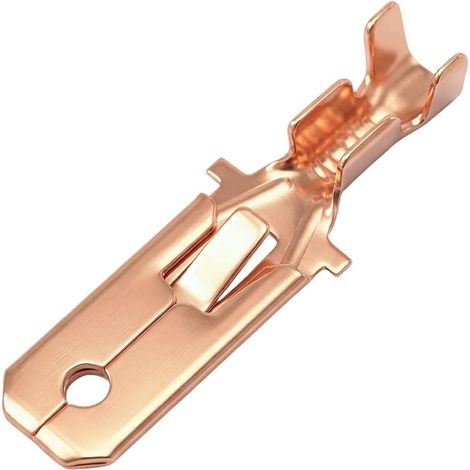 Lot de 100 cosses mâles à sertir rapides 6,3 mm non isolées (1/5)