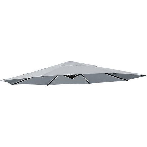 Toile de remplacement parasol Topse 3M rond polyester résistant UV jardin terrasse (1/4)