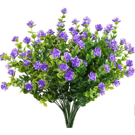 4 Bouquets de fleurs artificielles, eucalyptus, verdure plastique, décoration intérieur, extérieur (1/5)