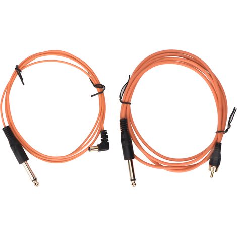 Câble de Clip pour Tatouage en Silicone TPE, Coude DC Portable pour Salon de Beauté Orange (1/5)